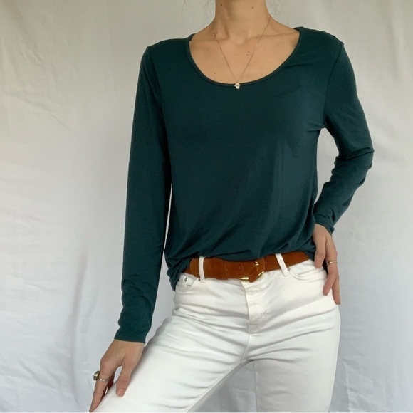 Soma green crew neck blouse long sleeves Size S - Picture 5 of 15